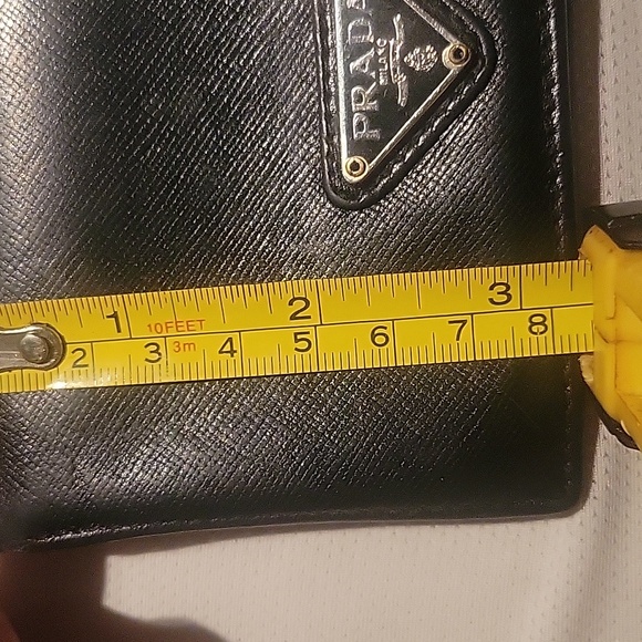 Authentic prada black leather wallet unisexe - Picture 8 of 10